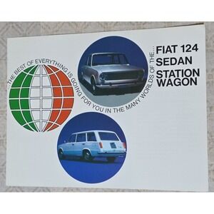 Vintage Fiat 124 Sedan Station Wagon Sales Brochure Catalog